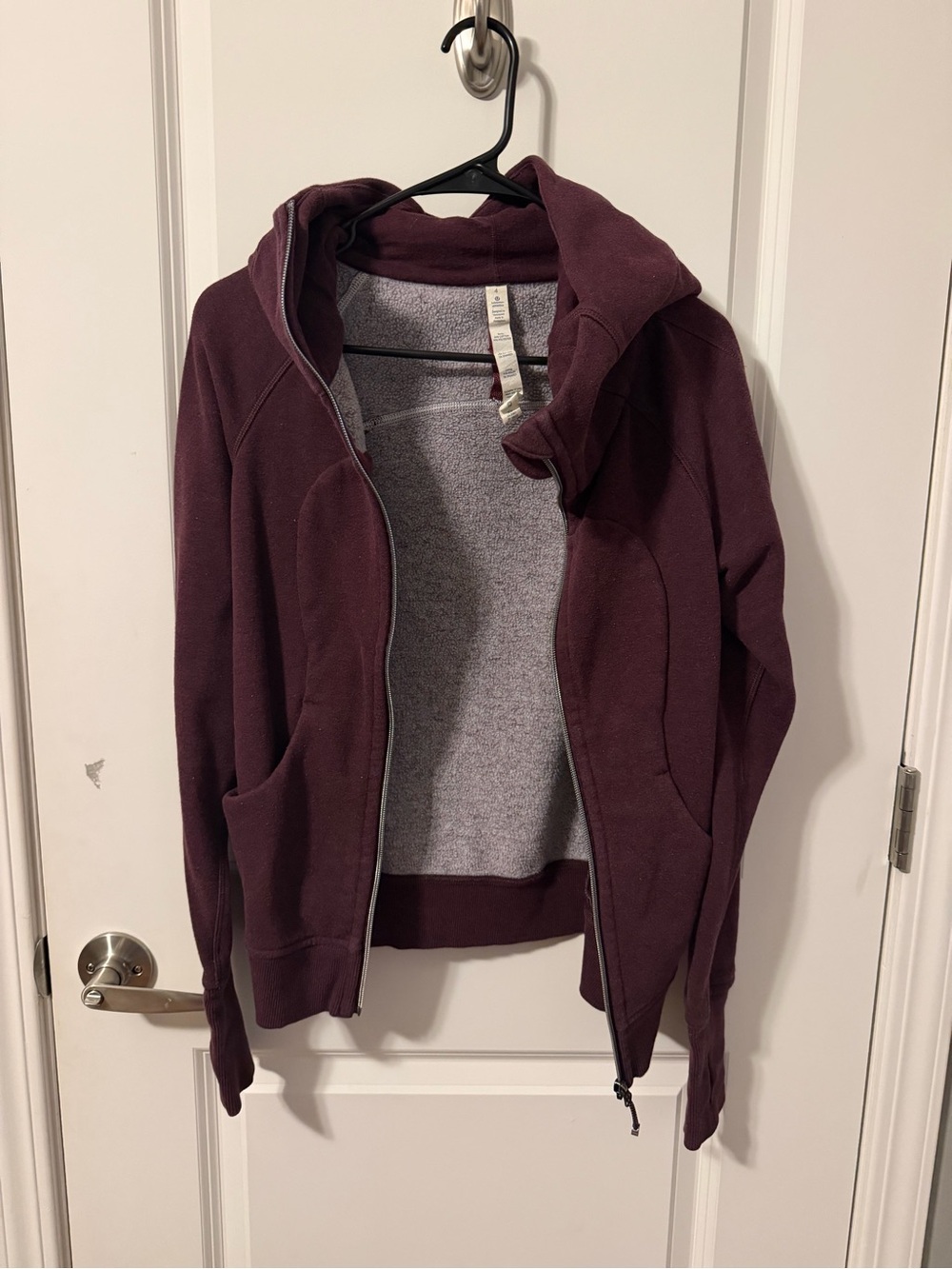 lululemon athletica Maroon Zip-Up Hooded Jacket